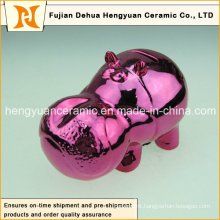 Deep Red Cartoon Toy Piggy Bank for Home Decoration